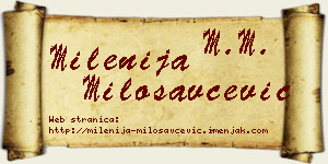 Milenija Milosavčević vizit kartica